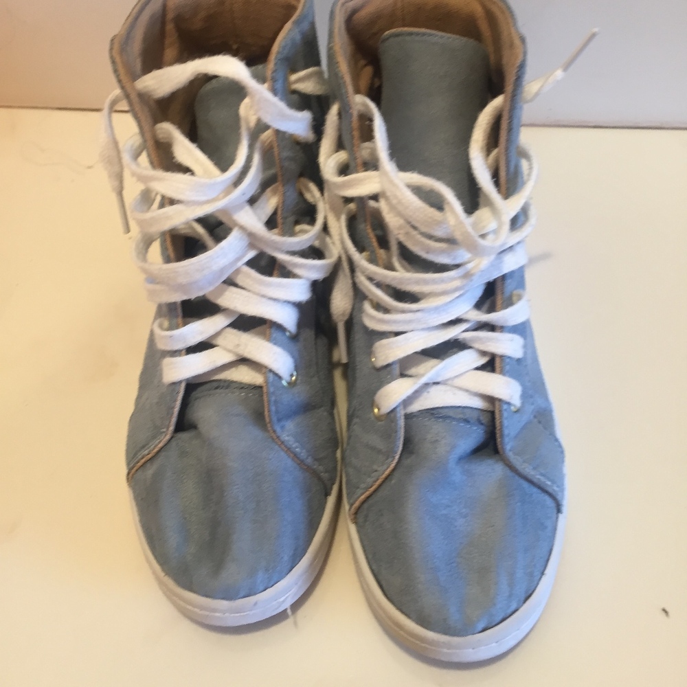 XOXO Suede Sneakers with Floral Design